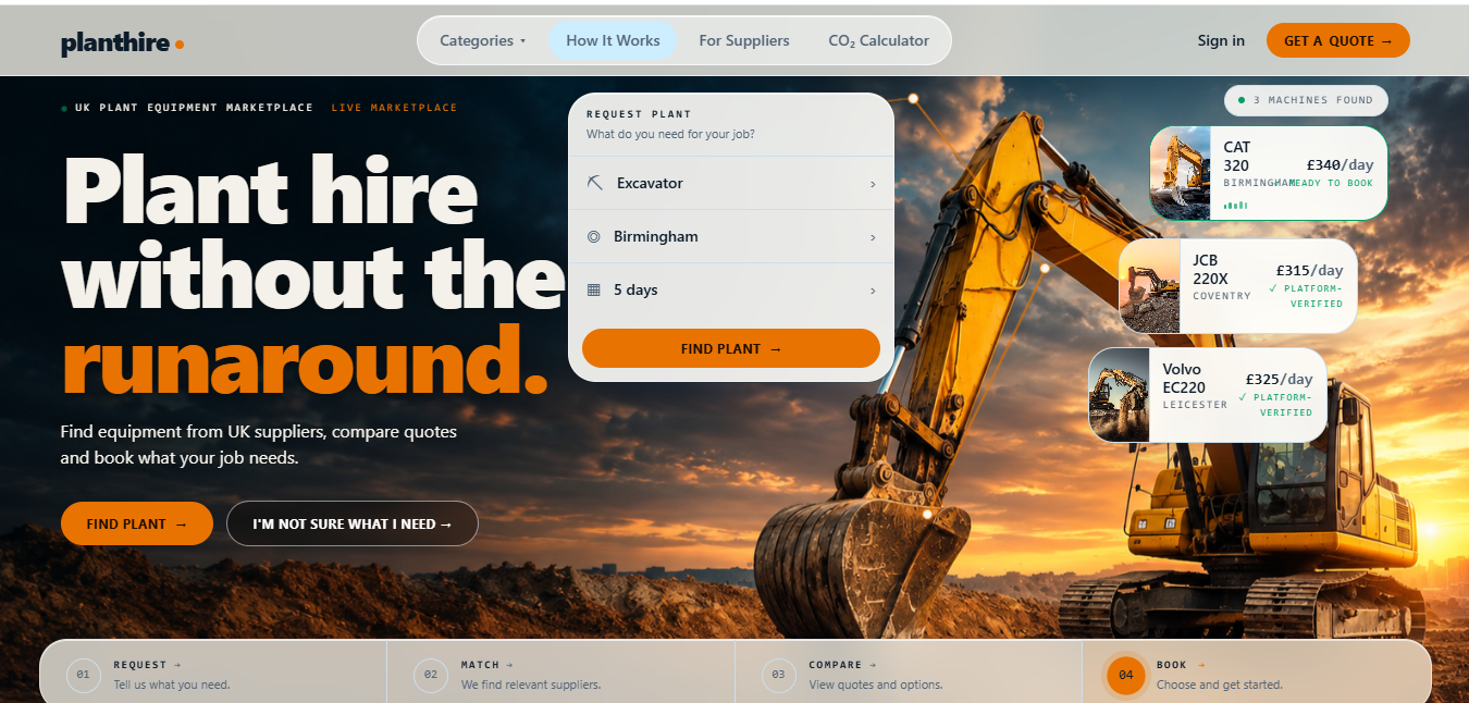 Planthire.com Website Redesign